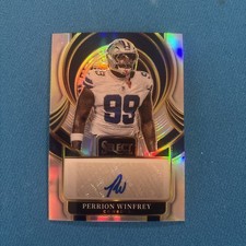 2025 Panini Select Perrion Winfrey AUTO Silver Prizm #SIP-PWY Cowboys