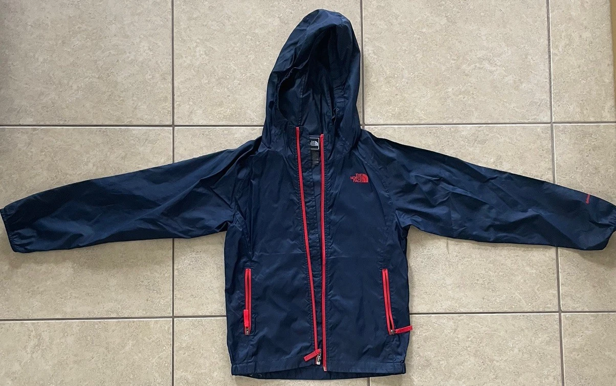 The North Face Youth Med (10-12) Windbreaker Rain Jacket Blue/Red Zip Hood
Opens in a new window or