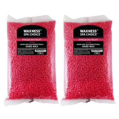 Waxness Spa Choice Passion Fruit Rosin Free Multidirectional Hard Wax 2.2lb  x 2