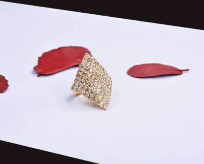 Fingerring Zirkonia Ring Strass Verlobungsring Damen Frauenringe Gold
