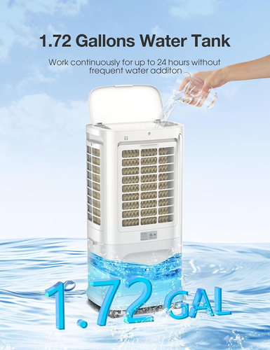 Portable Evaporative Air Cooler, 3-IN-1 Air Cooler Cooling Fan with Remote Contr - Picture 4 of 6