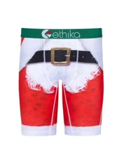 ETHIKA STAPLE SANTA SURPRISE LONG BOXERS UNDERWEAR BRIEFS LG-33/35 Christmas NWT