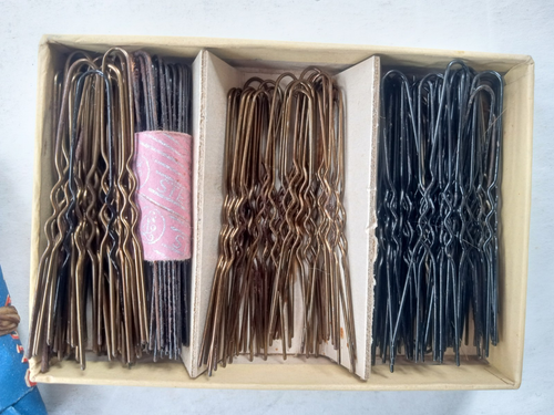 De Long Hair Pins U Shaped Full Box Black & Brown Bobby Pins c.1950 PHILADELPHIA - Picture 6 of 22