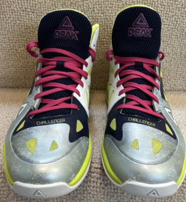 RARE🔥 PEAK FIBA SAMPLE Shoes Silver Sneakers Sz Men's