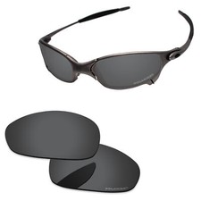 Lenslog Polarized Replacement Lenses For-Oakley Juliet - Black Grey