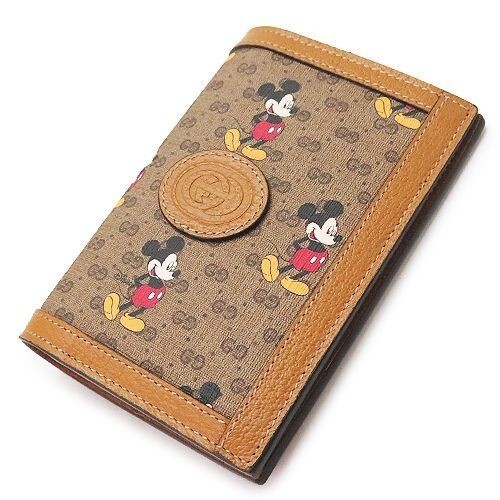 Limited Disney Mickey Mouse x Gucci Collaboration Passport Case GG