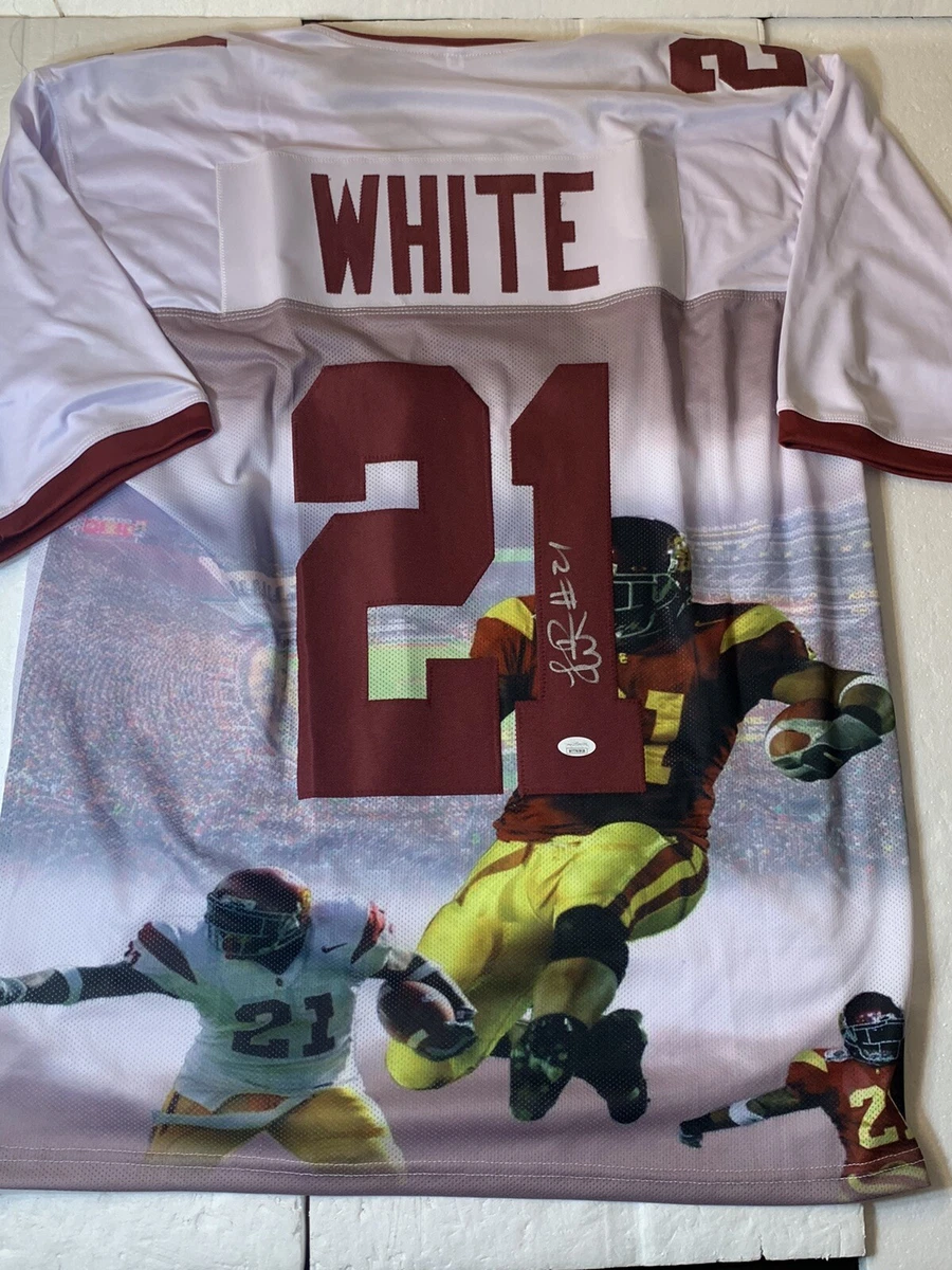 LenDale White Signed USC White Artwork Football Jersey JSA eBay