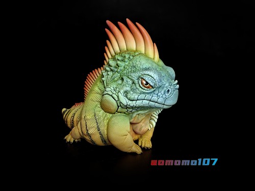 Figura comune resina di iguana verde iguana collezione lucertole rettili giocattolo limitata - Foto 6 di 8