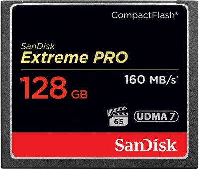 SanDisk 128G Extreme PRO Compact Flash 160MBs Memory Card Camera SDCFXPS-128G
