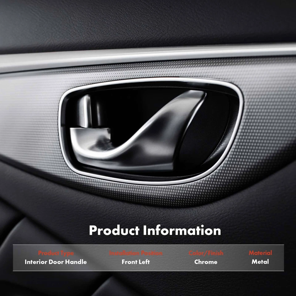 Front Left Chrome Door Handle for Volvo WAH 1996-2002 WC 1996-1998 WG WH WI WX - Image 2 of 4