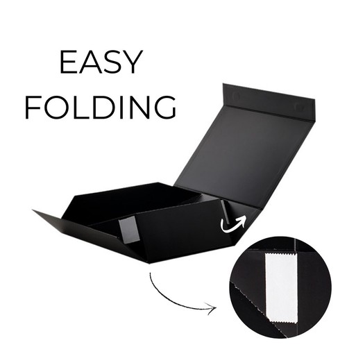 Medium Black Premium Magnetic Closure Gift Boxes Hamper ( 28 * 21 * 9.5 Cm ) - Picture 7 of 9
