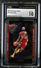 LEBRON JAMES CSG 10 GEM MINT 2004-05 Bowman Chrome #23 - 2nd year card! CGC