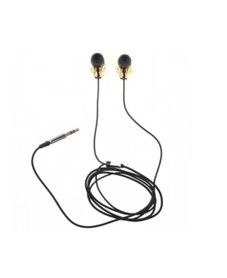 0 1/8in Headphones Skull Metal Gold in-Ear Earphone Music Book