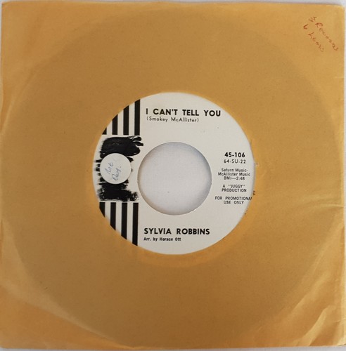 Sylvia Robbins-Promo - Our Love/I Can't Tell You 7” Single 1964 Sue Records USA - Picture 3 of 4