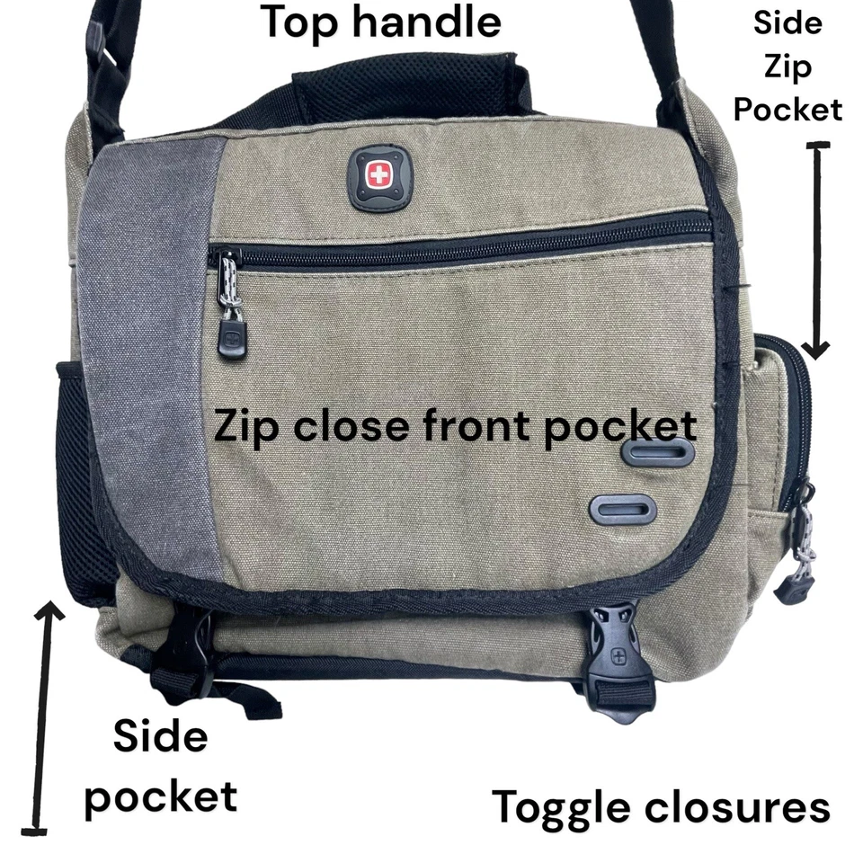 SwissGear Wenger Bolso Mensajero Ajustable de Zinc con Compartimento Acolchado para Laptop Foto 2 de 4
