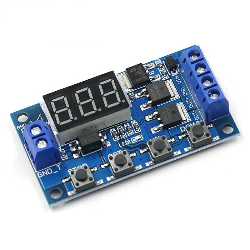 Relais Temporisé 24v 1pcs DC 12V 24V Dual MOS Tube LED Digital Time Delay Relay Trigger Cycle Timer Delay Switch Circuit Board Timing Control Module Relais 12 V 40 A - Foto 5