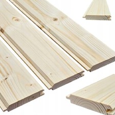 QLS 1 szt. Deski profilowe 120 cm rowki i pióro drewno profilowane sosna strugane