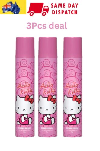 3pcs Hello Kitty sweet Bubblegum Body Mist Spray 75g Each - Afbeelding 1 van 2