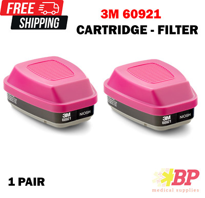 3M 60921 Personal Protective Equipment P100 Respirator Cartridge/Filter - 1 Pair