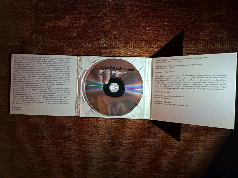 Adam Baldych Quartet - Sacrum Profanum ( German ACT Label CD 2019 ) Jazz - Image 4 of 4