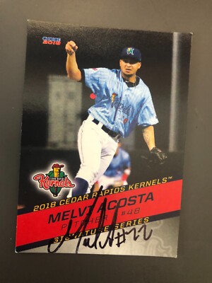 Minnesota Twins MELVI ACOSTA autographed 2018 Choice Cedar Rapids Kernels