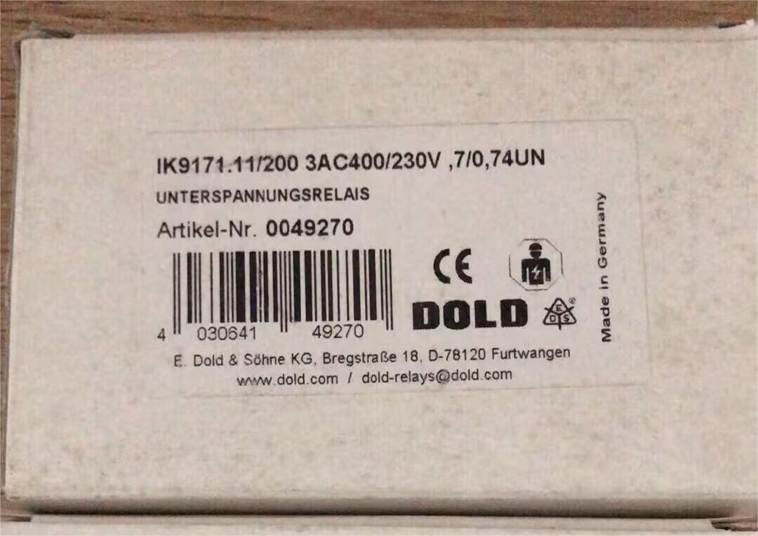 Dold  Ik9171.11/200  3Ac400/230V 7/0,74Un   0049270  Safety Realy New In Box Dhl