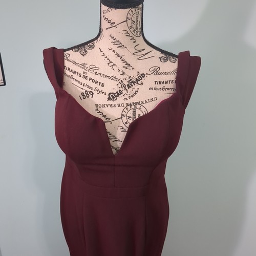 Bill Levkoff Bridesmaid Bridal Formal Dress Wine Burgundy 10 - Picture 3 of 5
