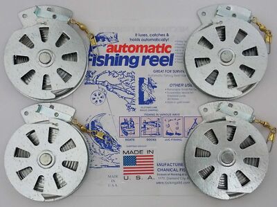 NEW- 4 Pack Mechanical Fisher Yo Yo Fishing Reels FREE SHIPPING SURVIVAL FISHING