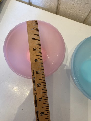 Vintage Tupperware Multicolor Sheer Plastic Stackable Cereal Bowls - Set of 3 - Picture 7 of 8