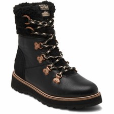 Bottes Roxy Delcand Combat Noir – Suédées, Plates, Femme, Neuves Avec Emballage