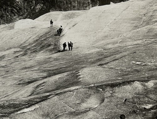 Stéréo Photo Vintage Chamonix, Traversée De La Mer De Glace, Circa 1900