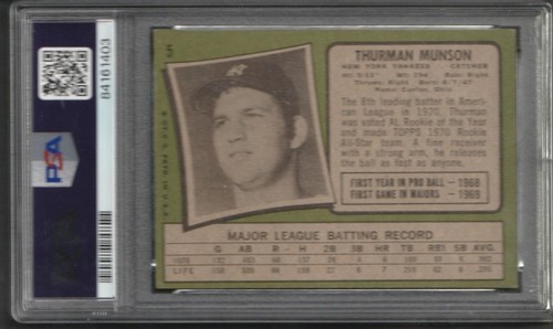 1971 Topps Baseball Stars PSA 2-6 Centered New Slab U Choose Set Break MR24 - Picture 3 of 25
