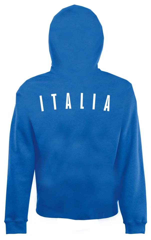 Italien ZipHoody Kapuzenpullover Fahne Wappen Blau SP/A - Bild 2 von 2