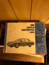 Manuel de dépannage pour aspirateur électrique FORD LINCOLN CONTINENTAL 1988