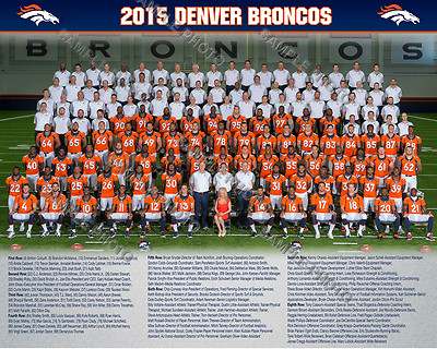 2015 2016 DENVER BRONCOS SUPER BOWL 50 CHAMPIONS 8X10 TEAM PHOTO