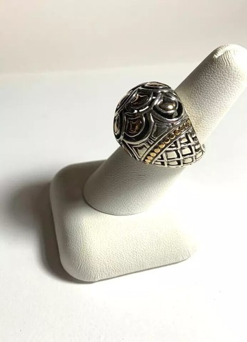 John Hardy Sterling Silver and 18k gold Naga Domed ring, Size 7.25 - Excellent - Picture 5 of 16
