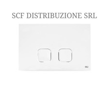 PLACCA DOPPIO PULSANTE TASTO BIANCA OLI PLAIN DUAL PER CASSETTA AD INCASSO