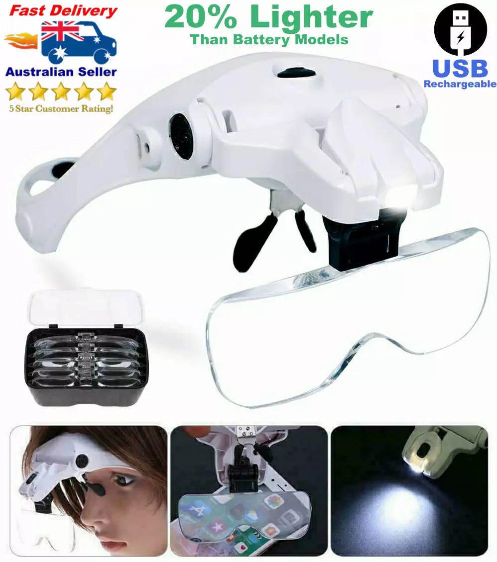 Magnifying Glasses with LED Light for Reading Head RECHARGEABLE Jewellers  Makeup