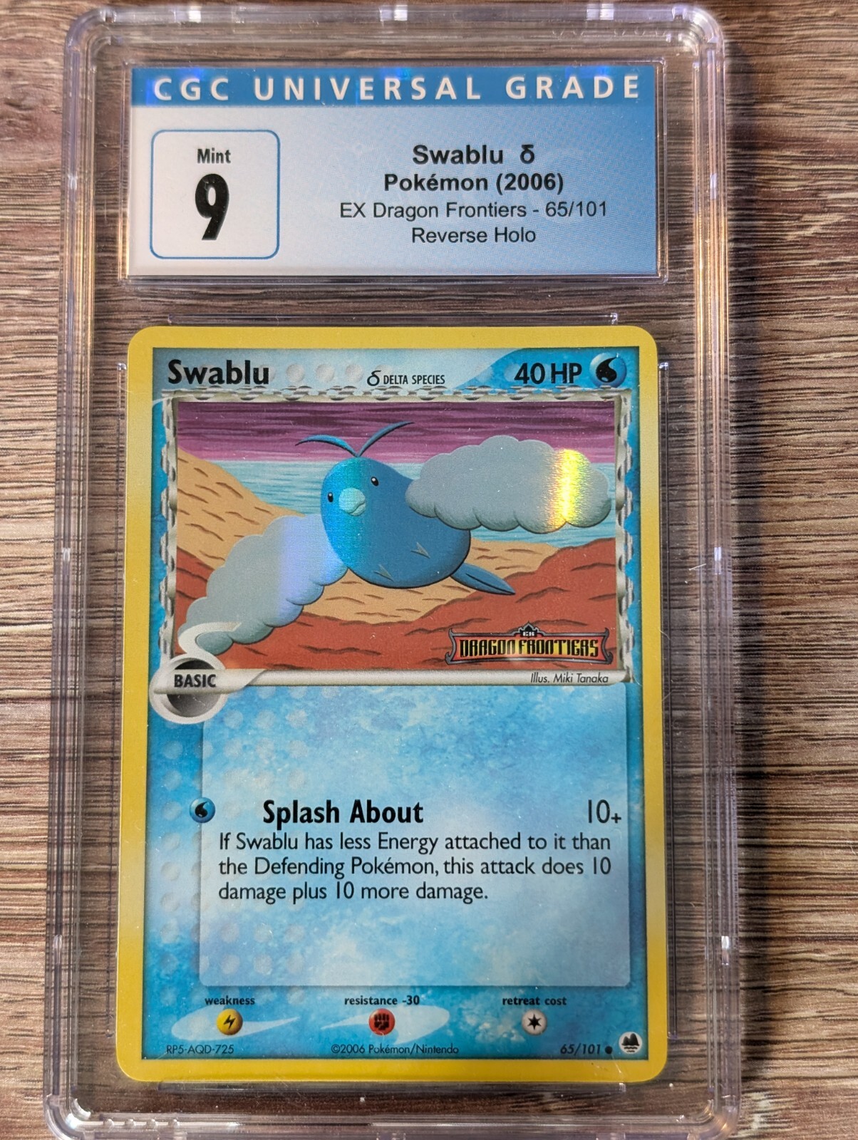 2006 EX Dragon Frontiers Swablu Reverse Holo #65 CGC Mint 9