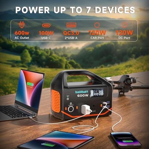 600W Portable Power Station Generator Emergency Camping Backup Charge 8 Devices - Picture 2 of 5