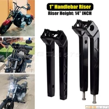 1" Handlebar Pullback Riser For Harley Softail Dyna Touring Road King Glide XL