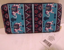 NWT Zip Around 12 Cards&3 Compartments Wallet W/ Elephants & Other Print Designs
