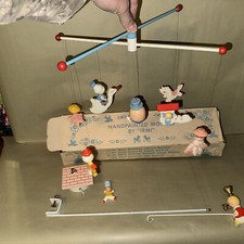 Vintage IRMI Hand Painted Mobile M815 Musical Mother Goose by Nursery Plastics