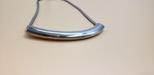Alfani Polished Silver Tone Bar Necklace - Picture 4 of 8