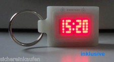 #1653 LED-Uhr im Schlüsselanhänger! (70er) CHIEMSEE rot leuchtend auf Knopfdruck