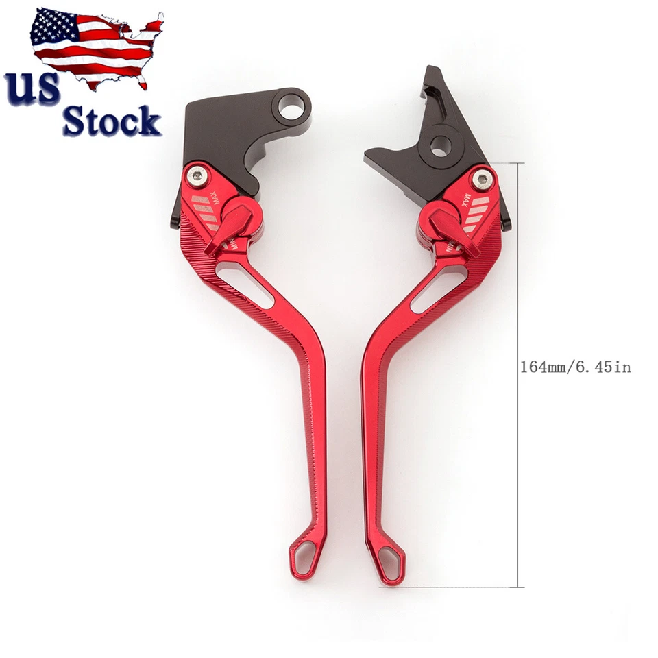 Palancas de embrague de freno CNC 3D rombo rojo para Yamaha YZF R3 R25 2015-2020 2016 2017 Foto 2 de 4