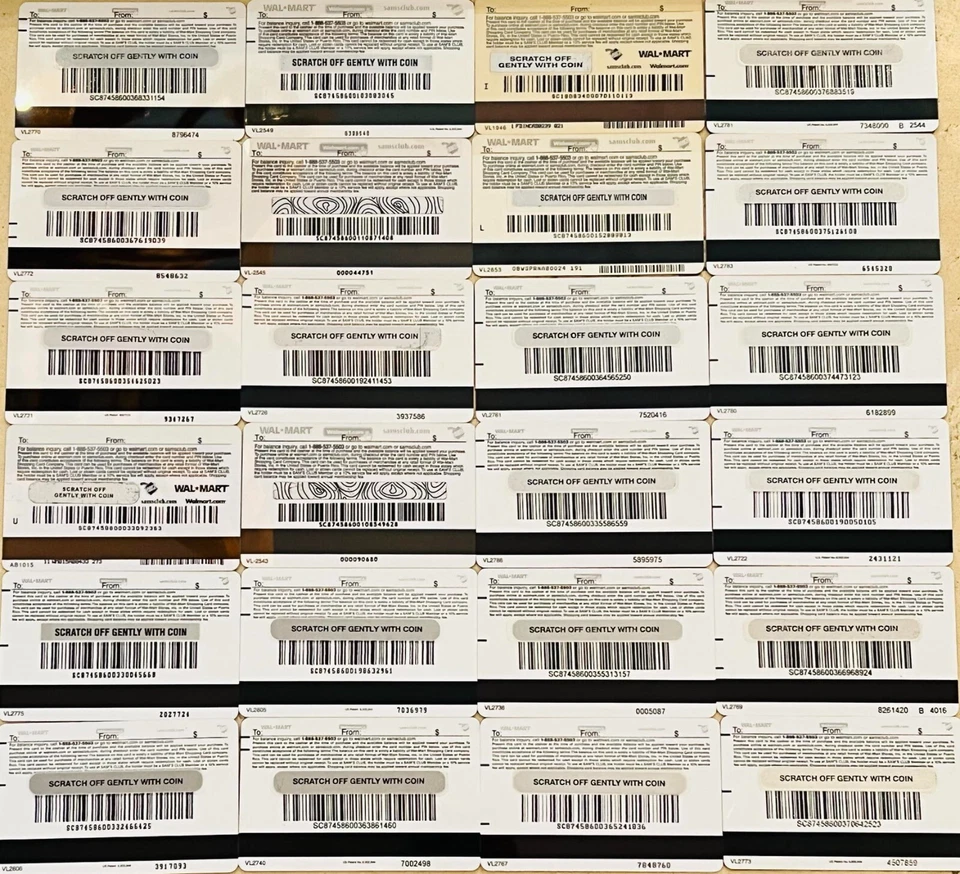 24 WALMART Gift Cards Disney Pooh Spidey Superman Barbie Nintendo Spongebob +++! - Image 3 of 4
