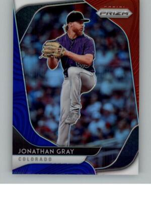 2020 Panini Prizm Jonathan Gray 48   Colorado Rockies Red, White and Blue Prizm