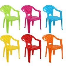 Plastic Play Chairs Kids Stackable Nursery Indoor Outdoor Coloured Party Garden