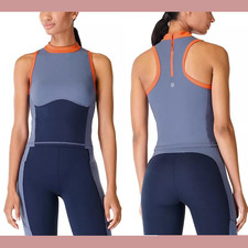 NWD 68 Sweaty Betty  Medium  Power Zip Back Color Block Top 6320